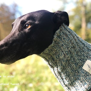 Wool Dog Snood. Greyhound Galgo Whippet Lurcher Sighthound. Winter Neck Warmer. British Wool. Winter Dog Scarf. Dog Accessories.
