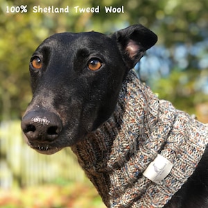 Wool Dog Snood. Greyhound Galgo Whippet Lurcher Sighthound. Winter Neck Warmer. British Wool. Winter Dog Scarf. Dog Accessories.