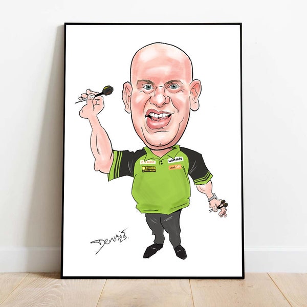 Michael van Gerwen - karikatuur