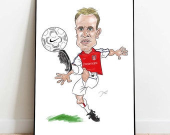 Dennis BERGKAMP | Arsenal / Holland - caricature