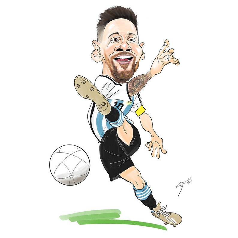 Lionel MESSI Argentina world Cup 2022 Caricature - Etsy