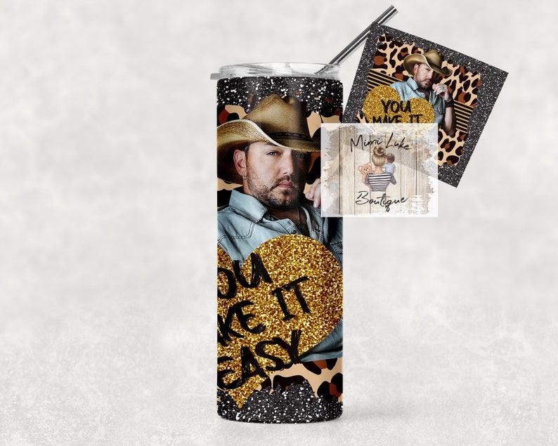 Jason Aldean 20oz Sublimation Tumbler Design