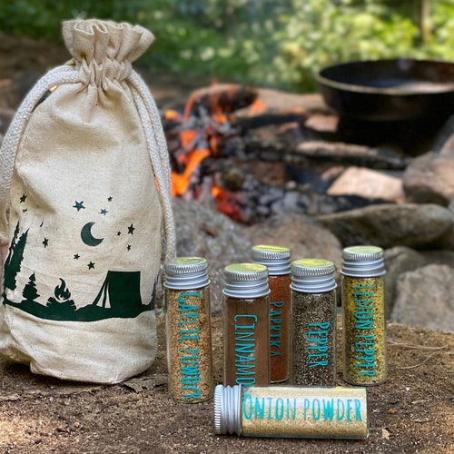 Camping Spice Kit Labeled Spice Bushcraft Camping Gift Etsy
