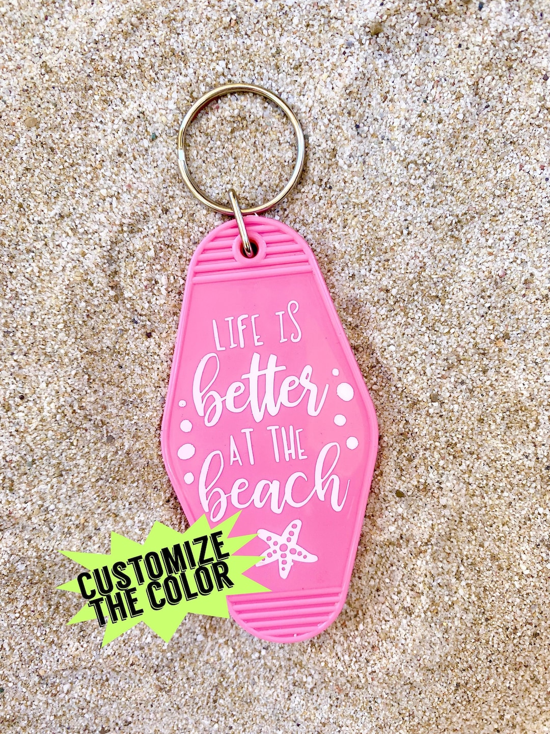 Beach Key Chain, Beach House, Beach Gift, Salt Life, Retro Motel Key Chain, Vintage Inspired