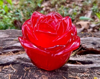 Sparkly Custom Rose Container – Handmade Jewelry Box for Trinkets & Keepsakes, Unique Floral Gift, Elegant Rose Home Decor - Decorations