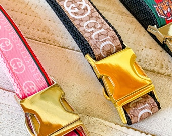 gucci print dog collar