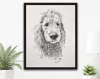 Custom Charcoal Pet Portrait: Hand-Drawn Dog & Cat Memorial