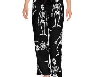 Skeleton Pajama Pants: Halloween Goth Lounge Wear