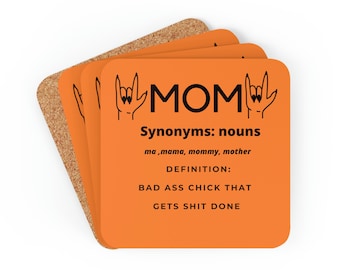 Posavasos divertidos de mamá ruda - Corkwood, regalo para el Día de la Madre