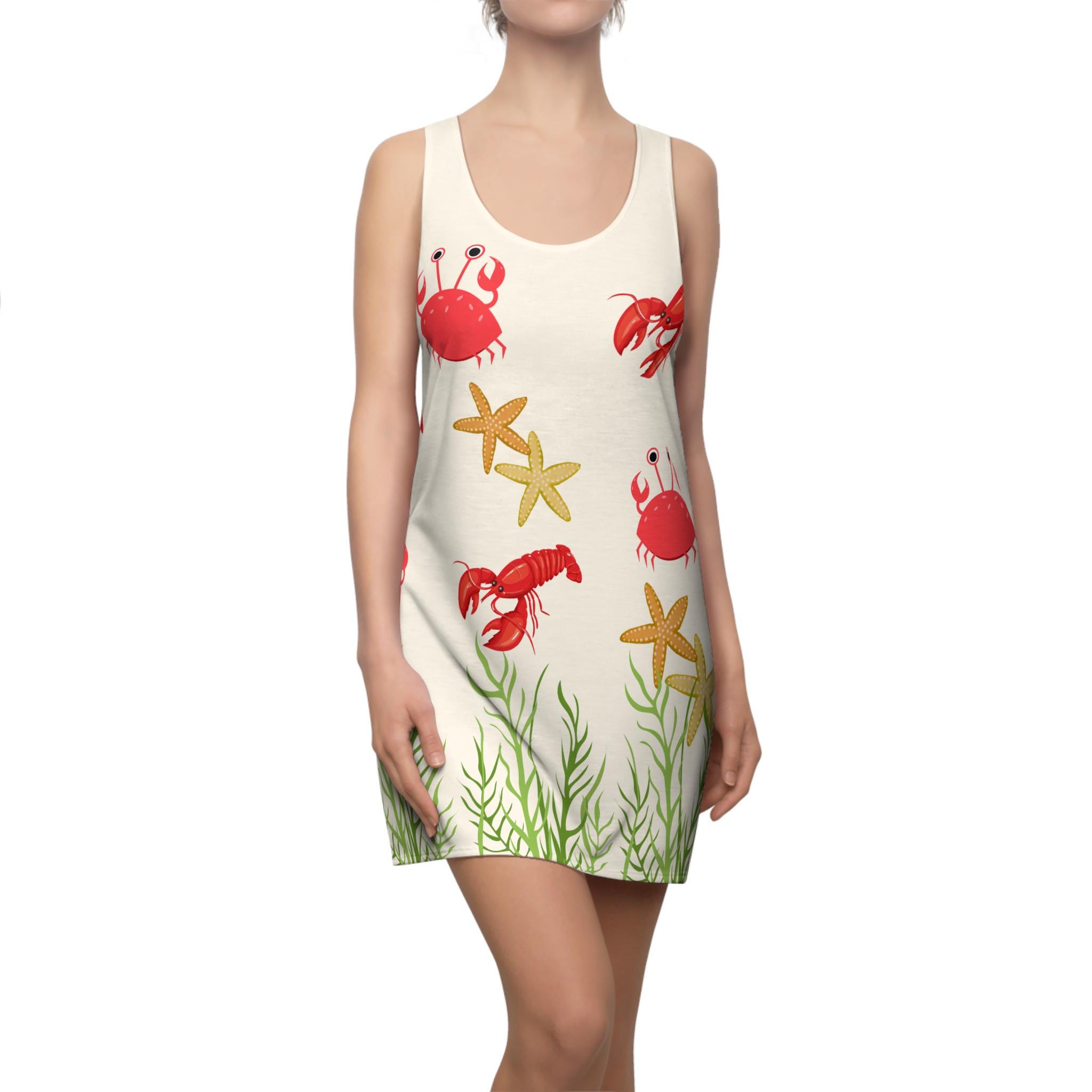 chinese dress ladies Vintage Lobster Print Puff Sleeve Wrap Short Dress main image 0