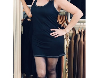 Little Black Mini Dress: Racerback Tank, Summer Beach Dress