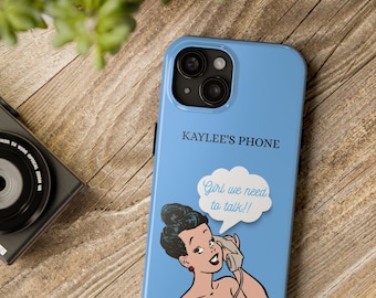 Personalized Retro Phone Case: Funny Bestie Gift, Impact Resistant