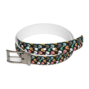 Gothic Skull Print Belt: Unisex Cut-to-Size Belt