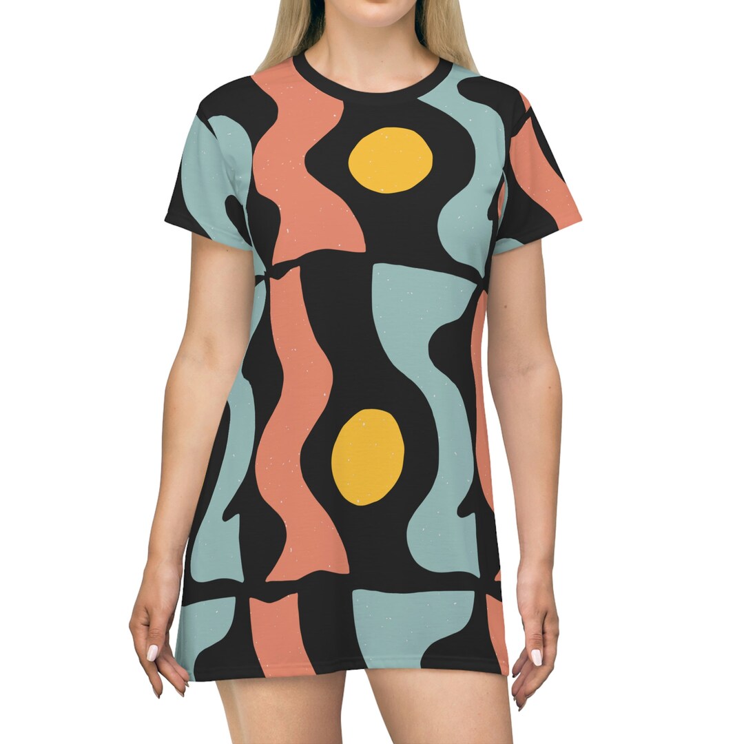 Retro Neon ZigZag Dress - M/L main image 1
