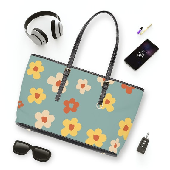Retro Floral Print Shoulder Bag for Women or Teens Vintage 60s Hippie Flower Print Purse Mod and Groovy Flower Carry All Gift Idea for Her Etsy