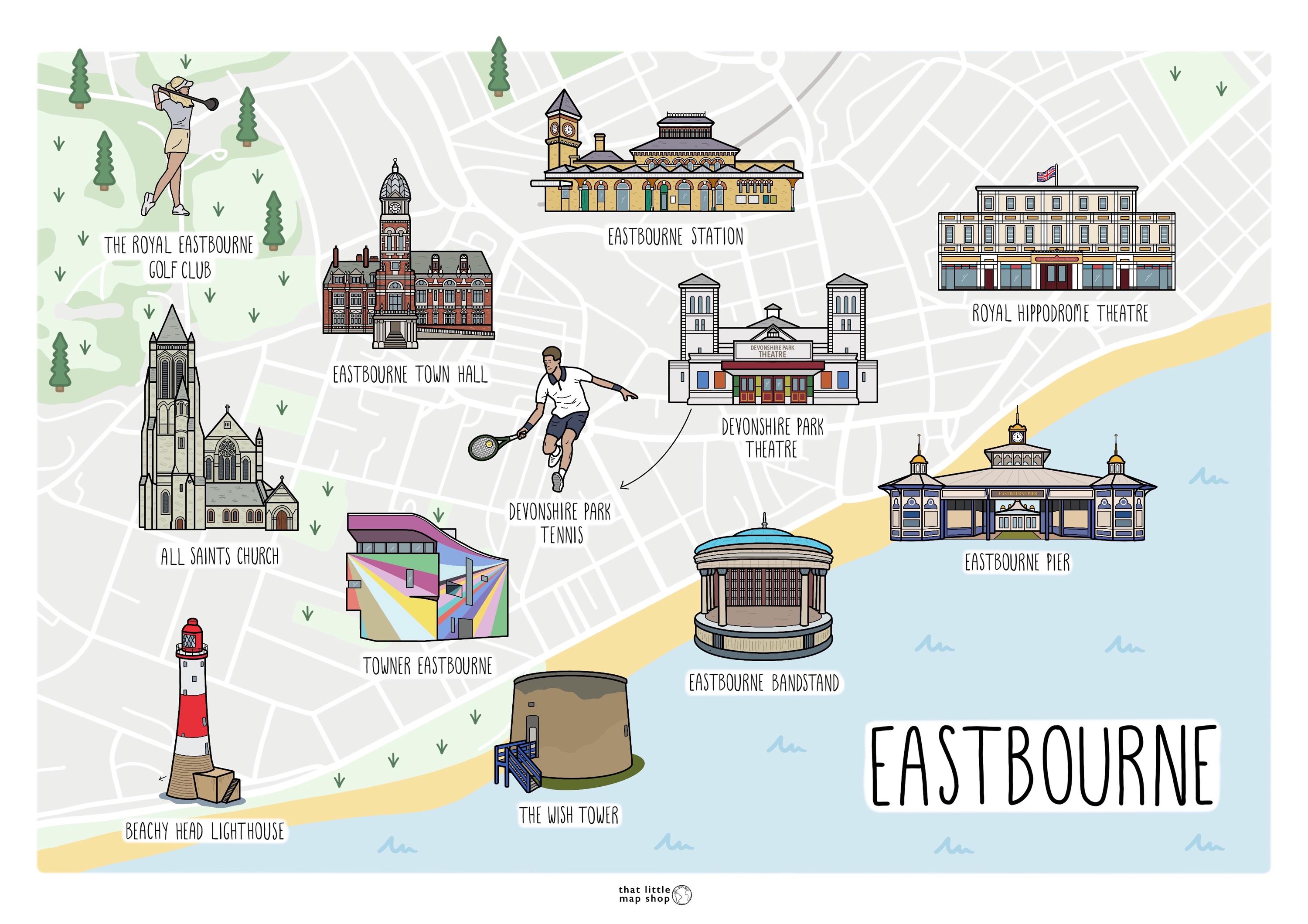 Eastbourne Illustrated Map Print Wall Art Home Decor Etsy eastbourne-illustrated-map-print-wall-art-home-decor-etsy