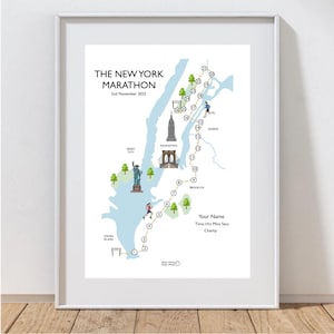New York Marathon-Karte - New York Laptop - Wandbild - Poster - Wandbild - Poster - Wandbild - Wandkunst - Geschenkidee