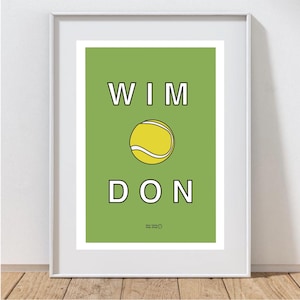 Wimbledon Kunstdruck - Lage Print - Wimbledon Tennis - London - Wohndeko