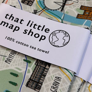 Tea towel - London map tea towel - Tea towel of London - gift idea - kitchen items