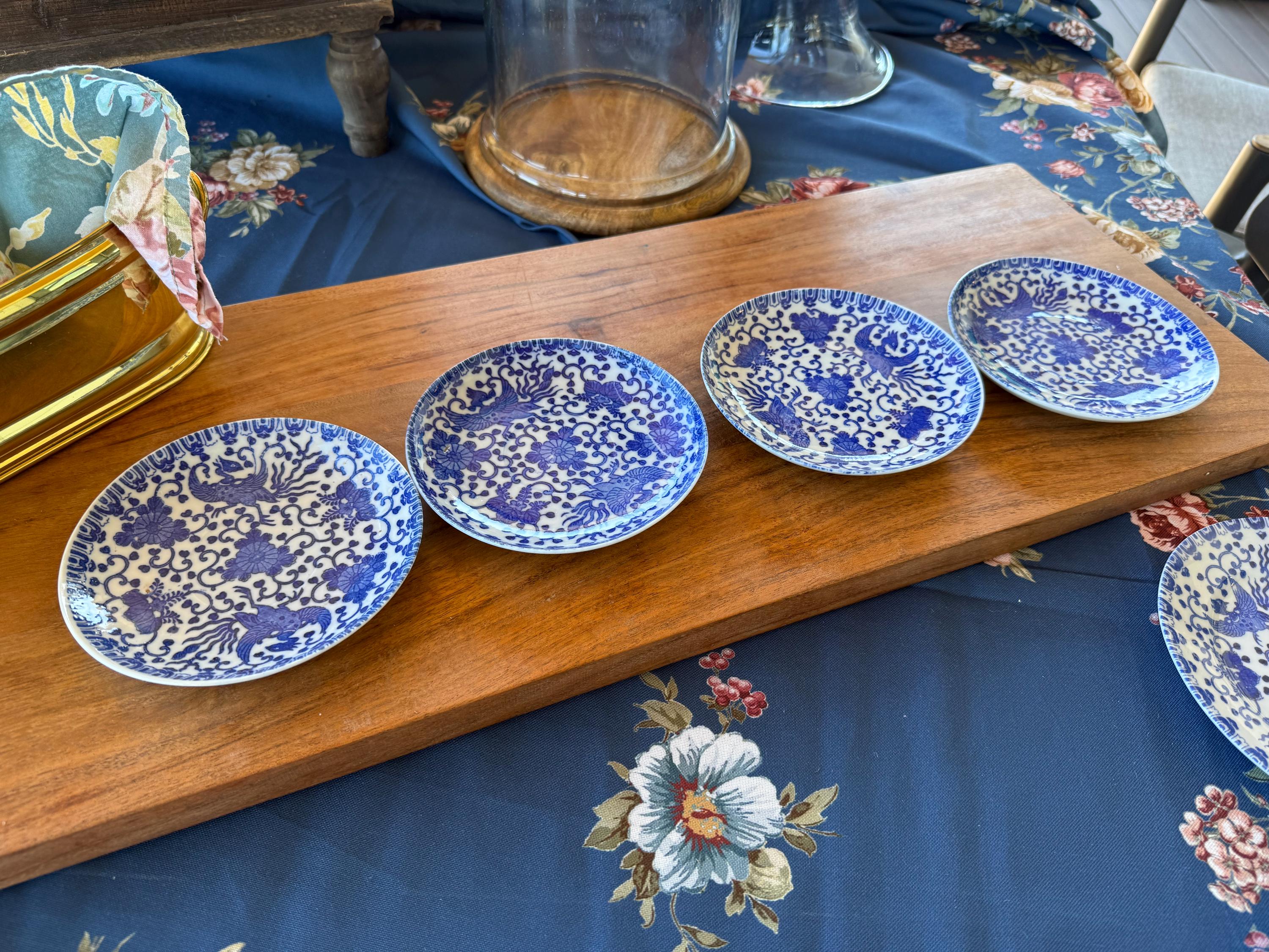 Japan Phoenix Bird Blue White - Etsy