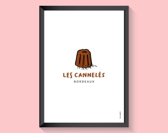 Bordeaux poster, illustration on paper, fluted