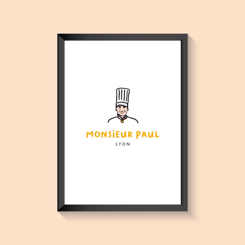affiche-de-lyon-illustration-sur-papier-m-paul-bocuse-etsy-france
