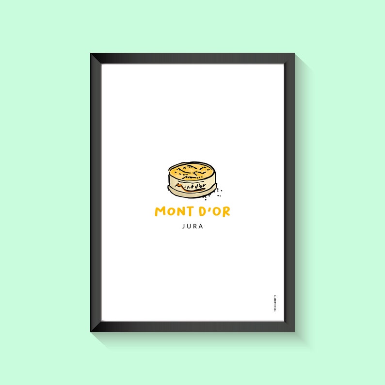 Poster of the Jura Golden Mountain illustration on paper