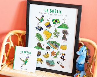 Poster of BRAZIL, illustration on paper