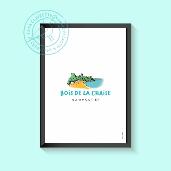 Affiche Noirmoutier 30x40cm - Impression Papier Couché 250g - Déco Vendée