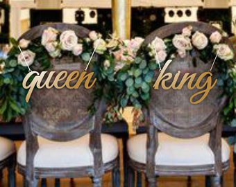 King Queen Chairs Etsy