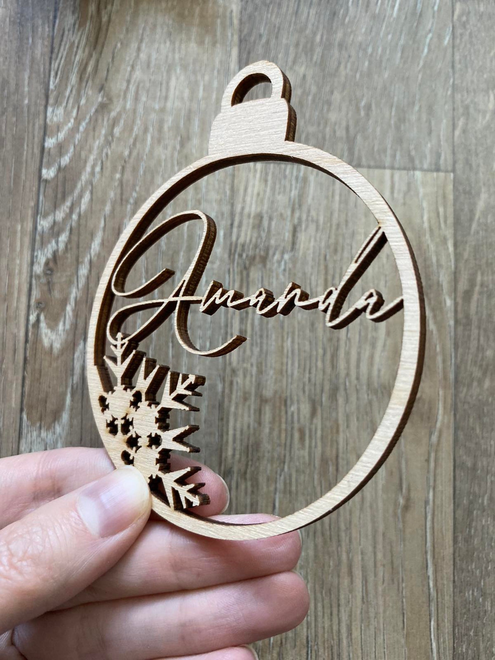 Personalized name ornaments Custom Christmas baubles | Etsy