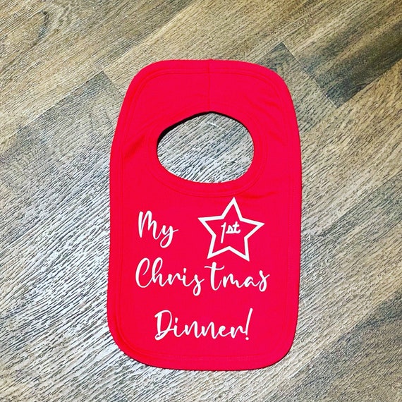 my first christmas dinner bib