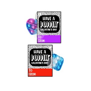 Valentine&#39;s Pop it Fidget Gift Tags,Valentines day Pop-Its Cards,School Valentine&#39;s day Favor Tag,Pop It Valentine Label Digital Pop It Card