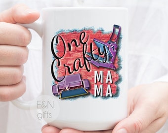 One Crafty Mama, Crafty Mom, Crafty Mom Gift, Gift for Crafty Mom, Mother's Day Gift, Crafty Mom Mug, Crafty Mom Wine Tumbler, Mom Gift