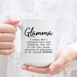 Glamma Mug, Glamma Wine Tumbler, Glamme Gift, Glamma Definition, Gift for Glamma, Mother&#39;s Day Gift for Glamma