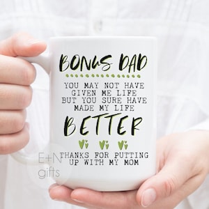 Bonus Dad Gift, Thank for putting up with my Mom, Gift for Step Dad, Father&#39;s Day Gift for Bonus Dad, Step Dad Gift, Bonus Dad Gift,