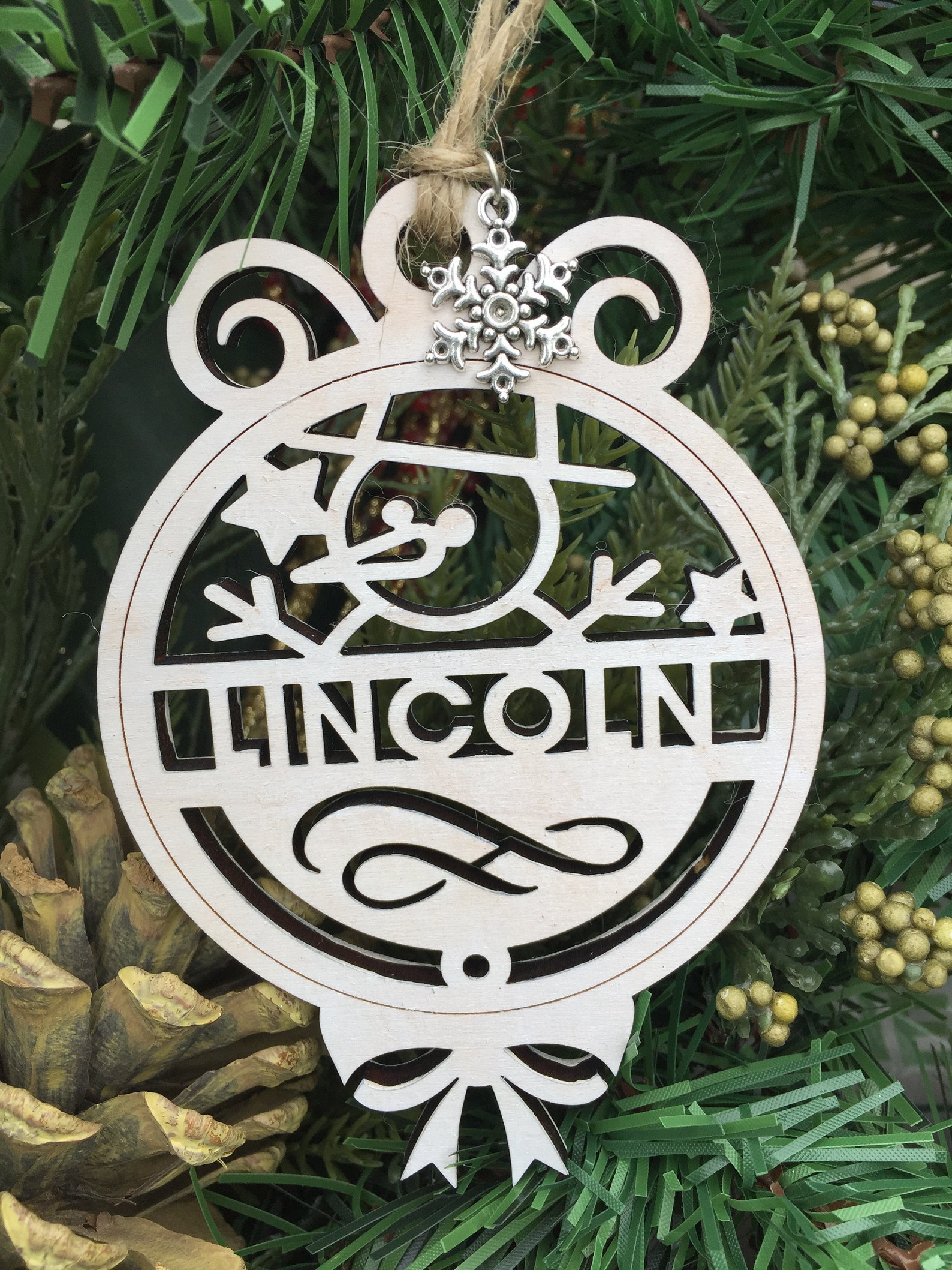 Personalized Christmas Tree Ornaments Custom Family Names Etsy