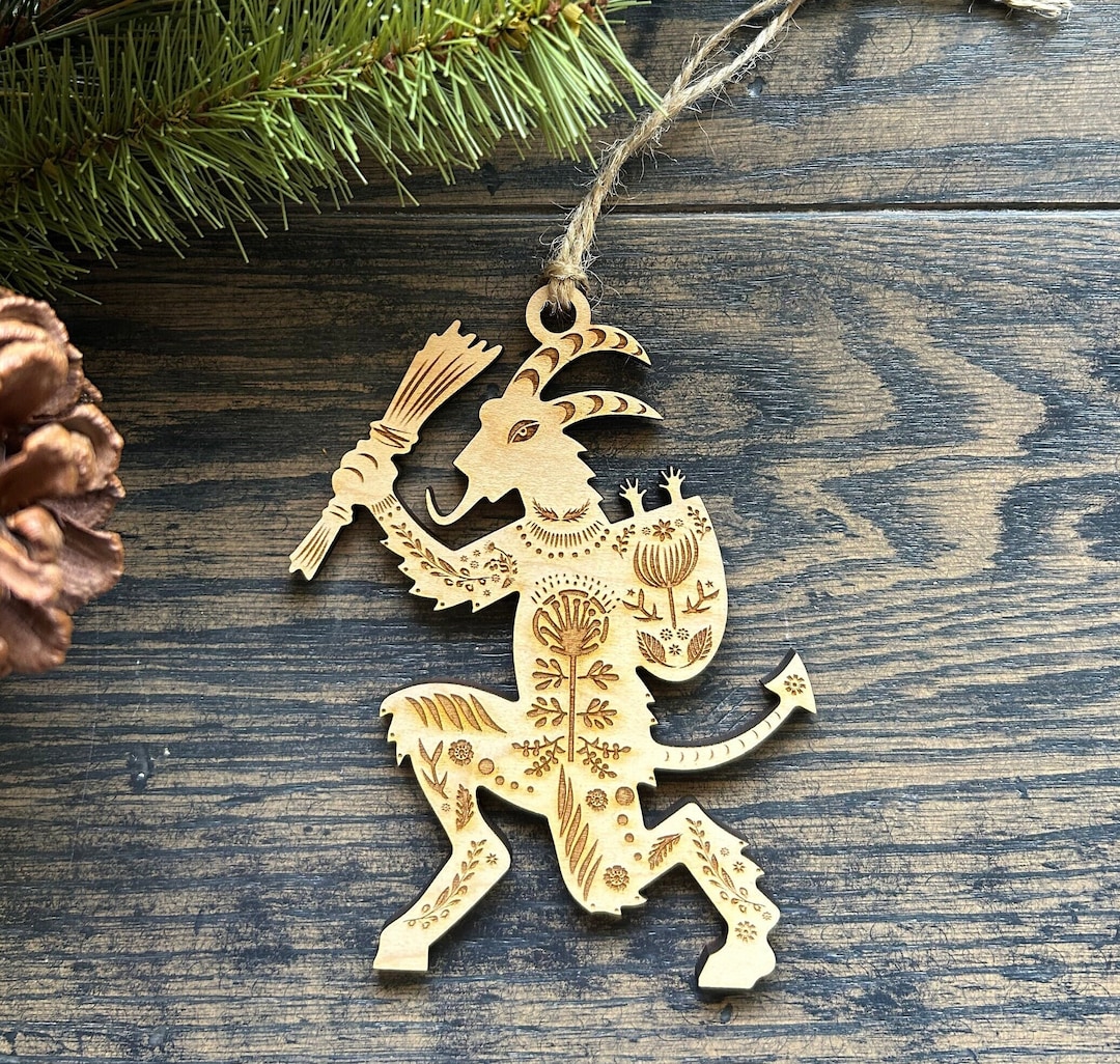 Scandinavian Folk Art Ornament- Krampus Christmas Ornament- Nordic ...