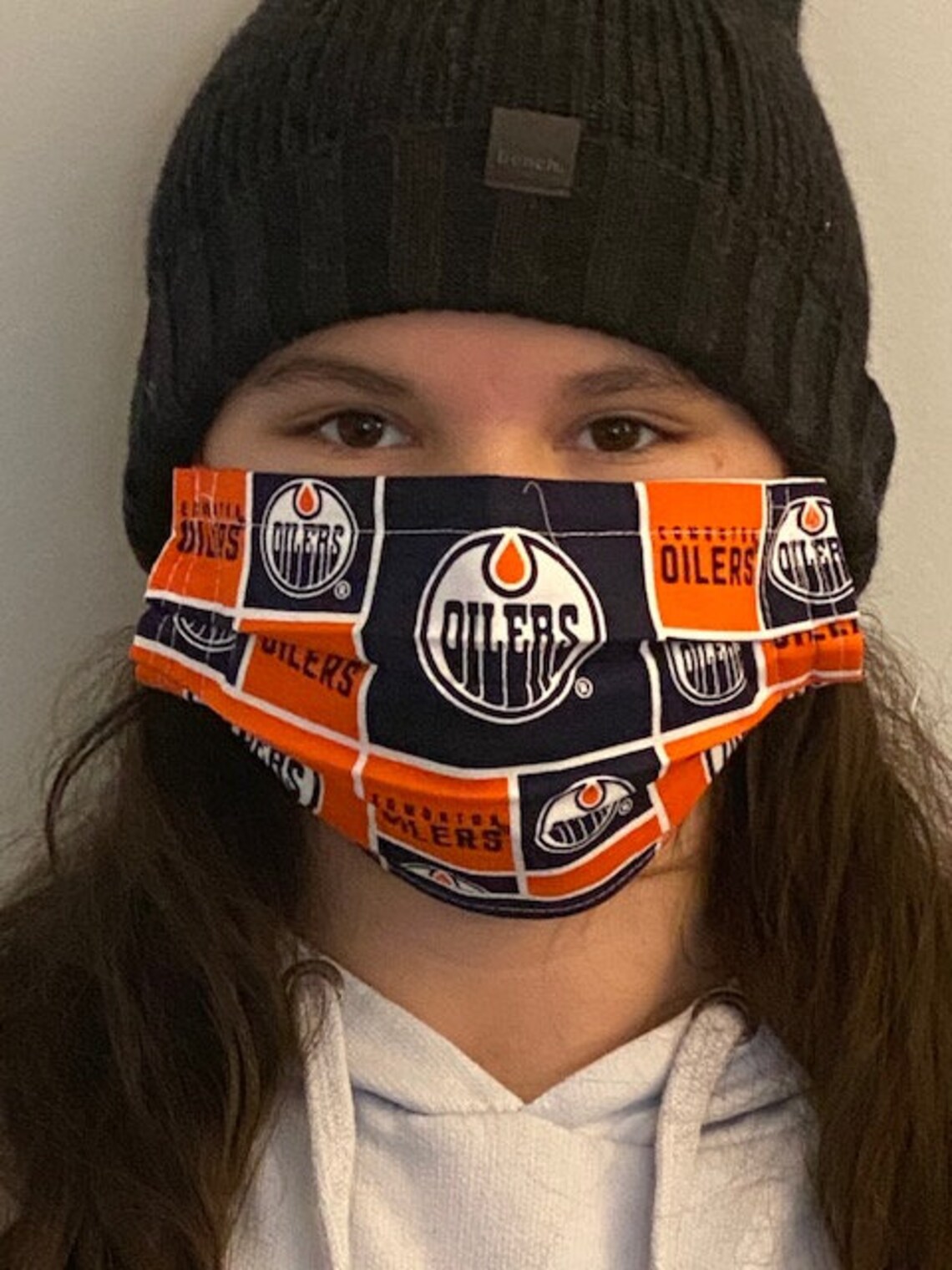 Edmonton Oilers NHL Face Mask Official Fabric with Etsy