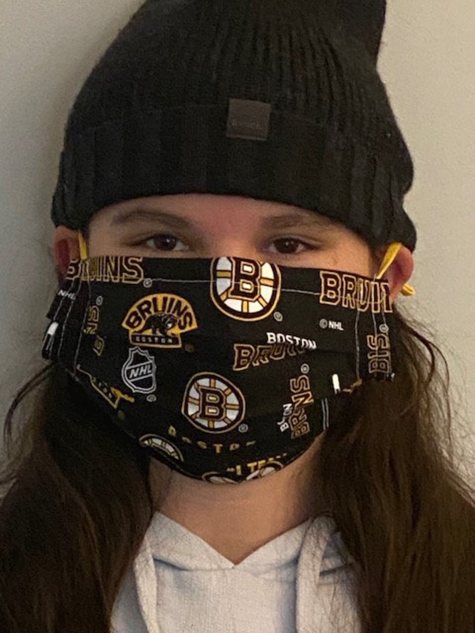 Boston Bruins NHL Face Mask official Fabric With Adjustable Etsy