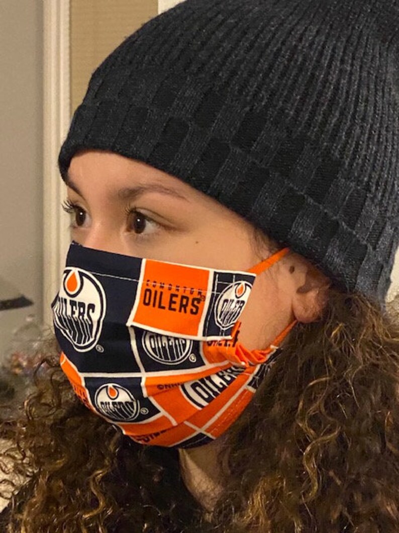 Edmonton Oilers NHL Face Mask Official Fabric with Etsy