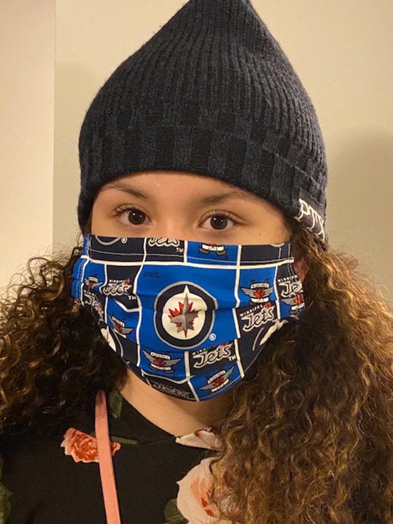 Winnipeg Jets NHL Face Mask official Fabric With Adjustable Etsy Canada