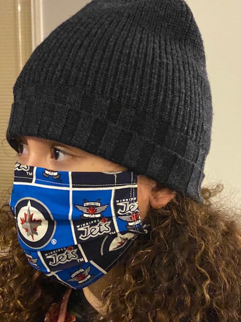 Winnipeg Jets NHL Face Mask official Fabric With Adjustable Etsy Canada