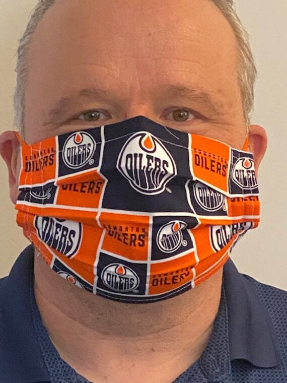 Edmonton Oilers NHL Face Mask Official Fabric with Etsy
