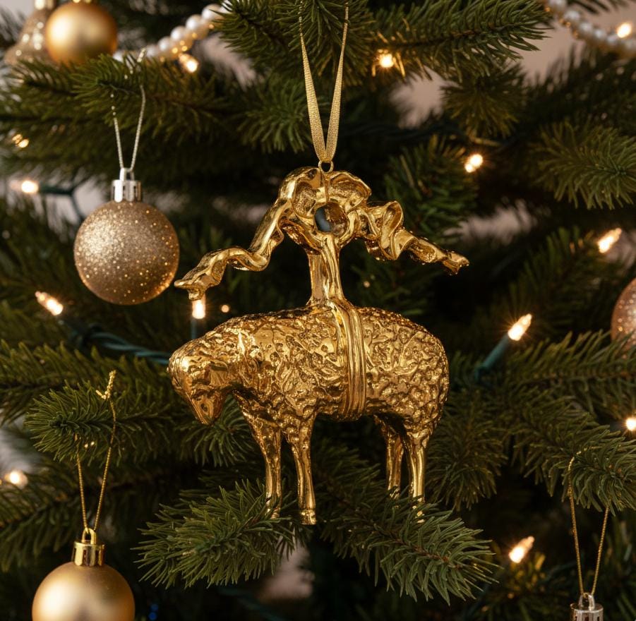 * antique ornament ❀ * 古い羊さん オーナメント Brooks Brothers Golden Fleece Lamb Ornament - 200th Anniversary