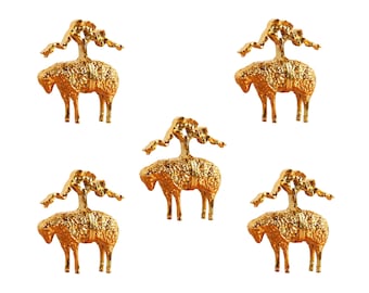 Brooks Brothers Golden Fleece Lamb Ornament - 200th Anniversary Edition (Lot of 5)