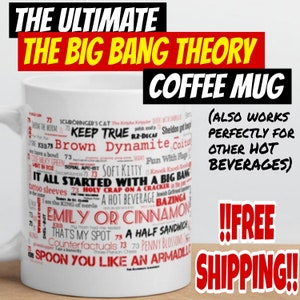 The Ultimate BIG BANG THEORY Mug | Big Bang Theory Quotes | Coffee Mug | Sitcom | Big Bang Fan Gift | Word Art | Bazinga | That&#39;s My Spot