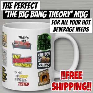 BIG BANG THEORY Mug | Big Bang Theory Quotes | Tv Show Coffee Mug | Nerdy Gift | Geek Gift | Science Show Mug | Funny Coffee Mug | Bazinga
