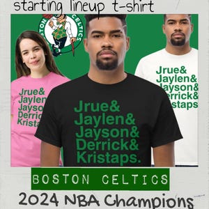 Boston Celtics Champions T-Shirt | 2024 Starting Lineup Helvetica Tee