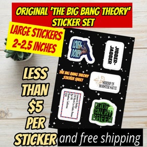 BIG BANG THEORY Stickers | Funny Stickers | Tv Quote | Laptop Sticker Decal | Bottle Decal | Big Bang Sticker Collection | Jibber Jabber